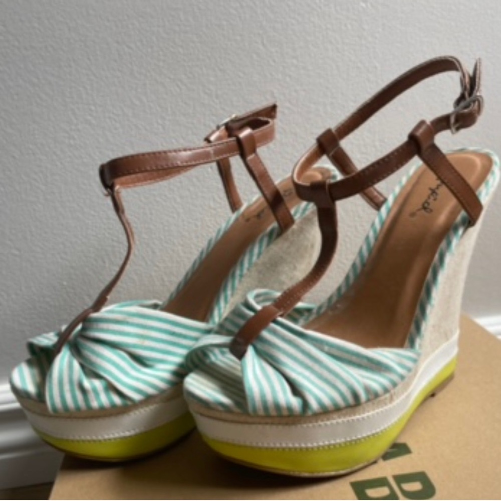 Strappy wedges